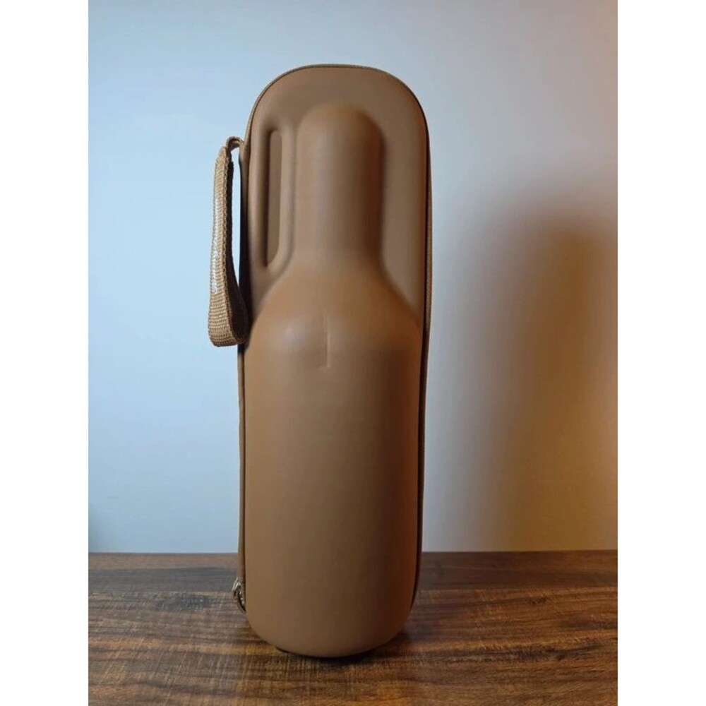 Tommy Bahama Wine Trek Individual Wine Bottle Cooler & Carry Case Brown 15”